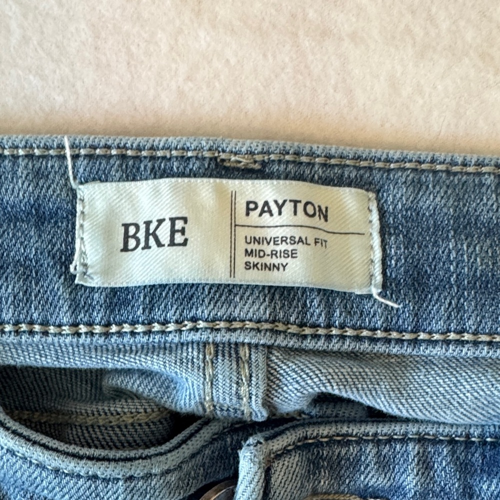 BKE Payton Mid-Rise Skinny Jeans in Light Blue Denim Size: 28x29.5 - Picture 3 of 8